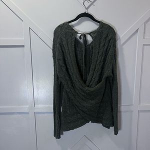 Fashion on earth Two way wear sweater olive dark green size large